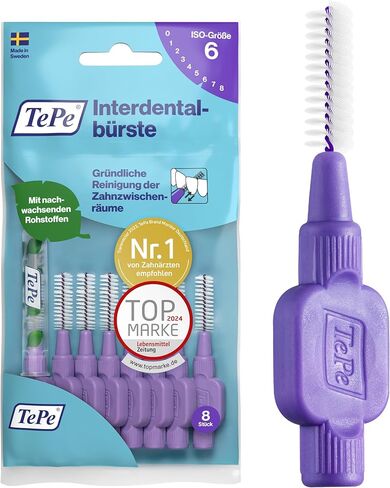 TEPE Interdental Brush Original, Soft Dental Brush for Teeth Cleaning, Pack of 25, 0.40 mm, Extra-Small/Small Gaps, Pink, Size 0 in Kuwait