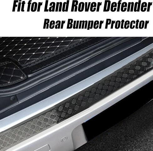 Gloss Black Rear Bumper Protection Cover for Land Rover Defender 90 110 130 (2020-2025) | Anti-Scratch Guard Shield | No-Drill Installation, Exterior Accessories in Saudi Arabia