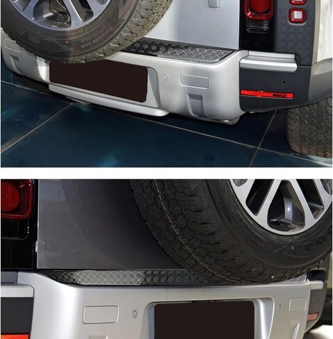 Gloss Black Rear Bumper Protection Cover for Land Rover Defender 90 110 130 (2020-2025) | Anti-Scratch Guard Shield | No-Drill Installation, Exterior Accessories in Saudi Arabia