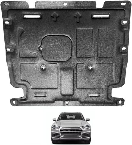 Alloy Steel Front Skid Plate for Audi Q5 2018-2024 Engine Splash Shield Heavy Duty, Impact Resistant Engine Guard Cover for SQ5 2018-2024 Underbody Guard Plate w/Screw Hardware in Saudi Arabia