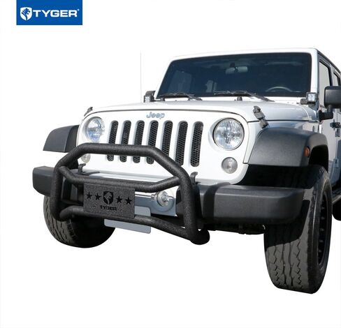 واقي الصدمات الأمامي Tyger Auto TG-GD6J60018 متوافق مع سيارات جيب رانجلر JK 2010-2018 ببابين و4 أبواب (باستثناء إصدار الشتاء) | أسود محكم | جبل الضوء | بول بار in Saudi Arabia