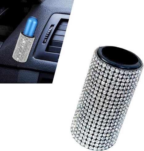 Car Lip Balm Holder, Sparkling Rhinestone Self-adhesive Lip Balm Holder for Instrument Panels Glove Compartments Windows, Minimalist Aesthetic Car Interior, for Most Cars (Pink) in Saudi Arabia