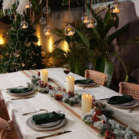 Homemory Dripping Wax Flameless Candles, Battery Operated Candles with Remote Control and Timers, LED Pillar Candles, Electric Fake Candles, 3" x 6", Set of 2 in Kuwait