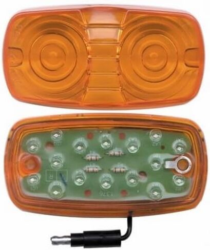 United Pacific 38191 - Clearance/Marker Light - Amber Led/Amber Lens, Rectangle Design, 16 Led, With 1 Wire in Saudi Arabia