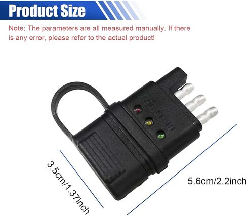 4-Pin Flat Trailer Wiring Tester - 4 Way Male&Female Plug Trailer Light Wire Circuit Tester with Indicators, Double End 4-Wire Trailer Plug Adapter for Turn Signal Tail Lights Troubleshooting in Saudi Arabia