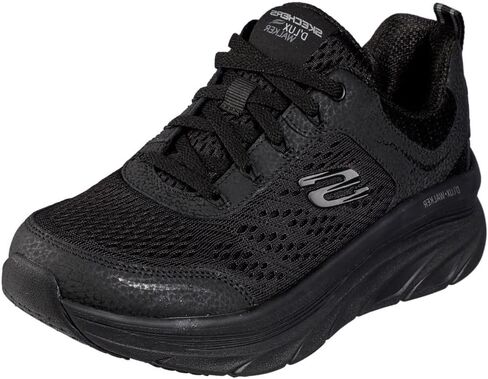 حذاء D'lux Walker للسيدات من Skechers - حذاء Infinite Motion، أسود/وردي فاقع، 8.5 M in Saudi Arabia
