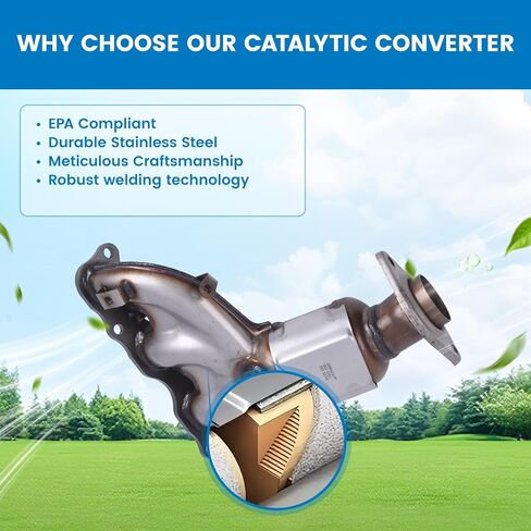 674-279 محول حفاز أمامي متوافق مع ميتسوبيشي أوتلاندر L4 2.4L 2014-2018، ميتسوبيشي أوتلاندر سبورت L4 2.0L 2014-2015 متوافق مع وكالة حماية البيئة (EPA) استبدال # 1555A718,1555A757 in Kuwait