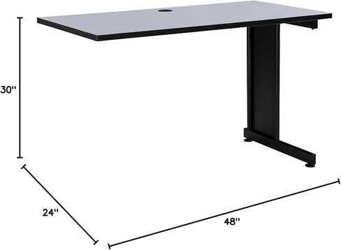 Global Industrial Right Handed Return Table, 48", Gray in Saudi Arabia