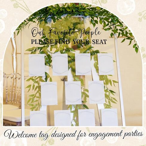 4 Pcs Wedding Mirror Welcome Sign Decal Seating Chart Stickers DIY Wedding Party Supplies Removable Vinyl Letter Decals for Bridal Shower Marriage Reception (Welcome,Black) in Saudi Arabia
