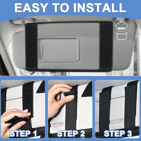 Car Sun Visor Organizer, Car Visor Organizer with Zipper, Visor Storage Pouch & Glasses Clip Molle Panel Multi-Pocket for Universal Most Vehicles SUVs Trucks in Saudi Arabia