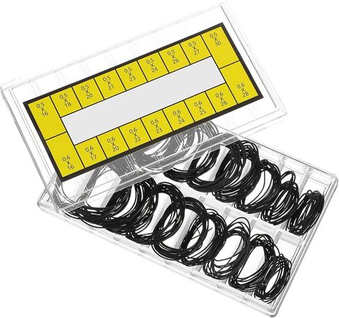 210 Pcs O Ring Watch Gasket Kit, 18 Sizes Rubber Watch Repair Ring Kit, 0.5/0.6 16-30mm Diameter Seal Gaskets in Saudi Arabia