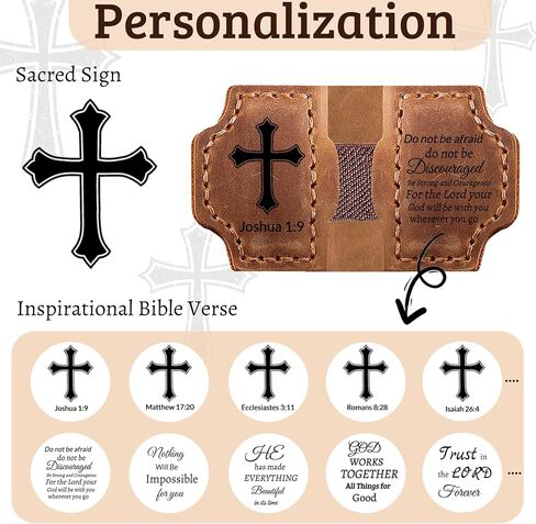 Personalized Leather Bookmark with Pen Holder - Magnetic Bible Verse Design, Christian Book Lovers Reading Accessory, for Book Lovers Men Women (Brown, Psalm 119:105) in Saudi Arabia