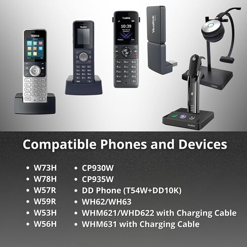 Yealink RT30 Wirlesss DECT Repeater Basestation - لـ W52P، W56P، W56H، W70B، W70P، DD10K، W60P، W60B، الهواتف اللاسلكية المتوافقة: W73H، W78H، W57R، W59R، W53H، W56H، مع قماش Teck العالمي in Saudi Arabia