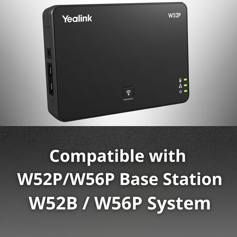 Yealink RT30 Wirlesss DECT Repeater Basestation - لـ W52P، W56P، W56H، W70B، W70P، DD10K، W60P، W60B، الهواتف اللاسلكية المتوافقة: W73H، W78H، W57R، W59R، W53H، W56H، مع قماش Teck العالمي in Saudi Arabia