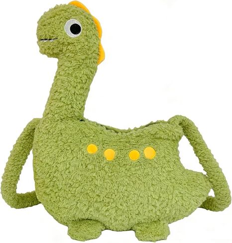 Cute Dinosaur DesignPlush Backpack，Dinosaur Stuffed Animal Bag, with Zipper Shoulder Bag，Unique Novelty Fun Purse toy Plushie Gifts for Girls Women in Saudi Arabia