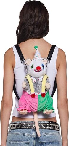 حقيبة ظهر Dolls Kill Possum Star Plush من Club Exx - حقيبة ظهر فروي Clown Possum مع أشرطة قابلة للتعديل in Saudi Arabia