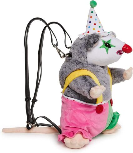 حقيبة ظهر Dolls Kill Possum Star Plush من Club Exx - حقيبة ظهر فروي Clown Possum مع أشرطة قابلة للتعديل in Saudi Arabia