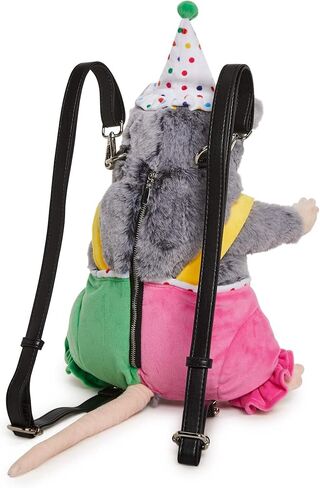 حقيبة ظهر Dolls Kill Possum Star Plush من Club Exx - حقيبة ظهر فروي Clown Possum مع أشرطة قابلة للتعديل in Saudi Arabia
