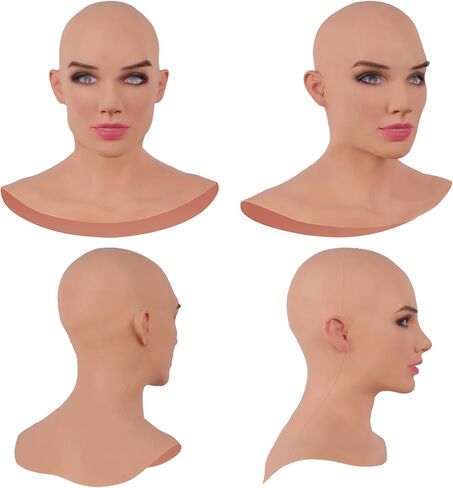 قناع بياتريس السيليكون للوجه الكامل للإناث يمكن أن يشكل قناعًا لأزياء كروسدرسر in Kuwait