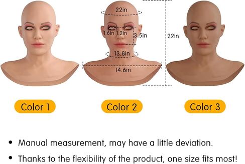 قناع بياتريس السيليكون للوجه الكامل للإناث يمكن أن يشكل قناعًا لأزياء كروسدرسر in Kuwait