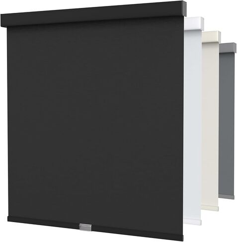MYshade Cordless Blackout Roller Shade for Privacy & Energy Saving, Free-Stop Child Safe Roller Shades with Valance, Room Darkening Blinds Easy to Install, 30" W x 72" H, Black in Saudi Arabia