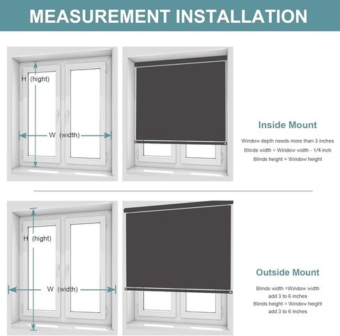 MYshade Cordless Blackout Roller Shade for Privacy & Energy Saving, Free-Stop Child Safe Roller Shades with Valance, Room Darkening Blinds Easy to Install, 30" W x 72" H, Black in Saudi Arabia