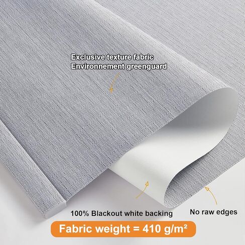 Persilux Custom Size Cordless 100% Blackout Roller Shades for Window Blinds, Free-Stop UV Protection Thermal Insulated Roller Blinds for Windows Shades for Home Door Office Bedroom Patios Bluish Grey in Kuwait