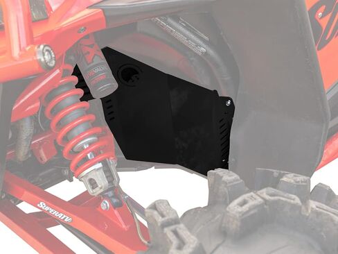 SuperATV Heavy Duty Black Inner Fender Guards for Polaris RZR XP 1000 / XP Turbo/Turbo S/S 1000 (See Fitment) | 1 Pair | 1/8" Aluminum Plating | 5X Stronger Than Your Factory Firewall in Saudi Arabia