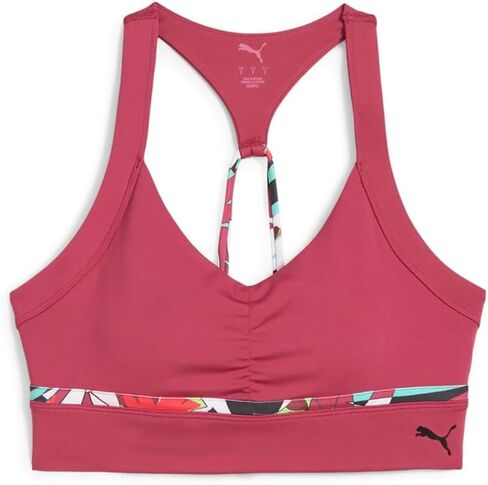 حمالة صدر رياضية طويلة للنساء من PUMA بتصميم 4Keeps Tropical Graphic كاجوال - أحمر in Saudi Arabia