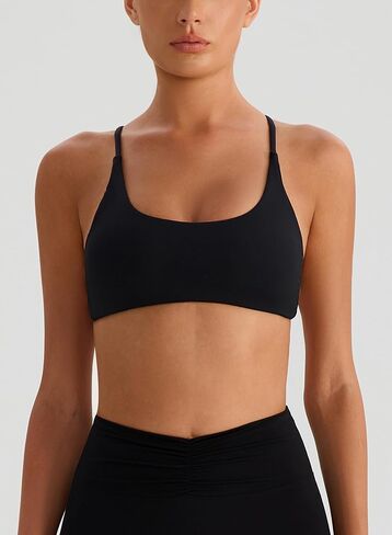 MEIVSO Women Criss Cross Back Sport Bra Strappy Yoga Bras Spaghetti Workout Bras with Removable Padding in Saudi Arabia