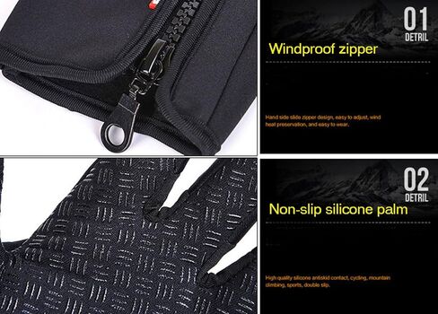 Black Forest Gloves Windproof Touchscreen Mountain Bike Motorcycle Cycling Driving Work Winter Men Wome in Saudi Arabia