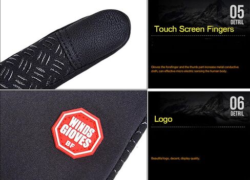 Black Forest Gloves Windproof Touchscreen Mountain Bike Motorcycle Cycling Driving Work Winter Men Wome in Saudi Arabia