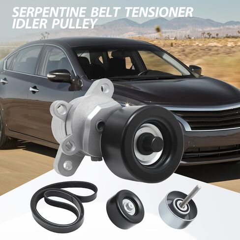 MDEOOSKY 39155 Serpentine Drive Belt Tensioner Pulley Idler Pulley, Replacement for Nissan Altima 3.5L V6 2007-2012 Murano 3.5L V6 2009-2014, Replaces 11955-JA10D SK89676 in Saudi Arabia
