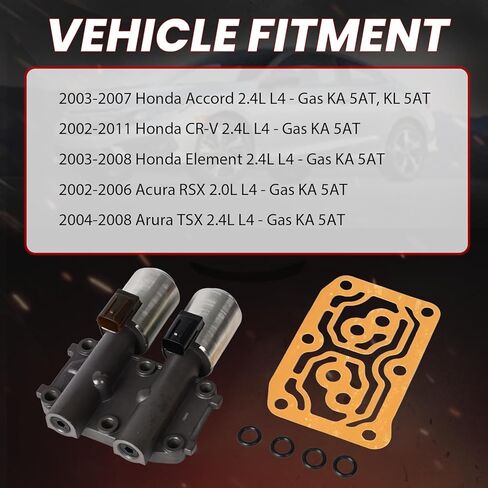 ناقل الحركة اللولبي الخطي المزدوج مع حشية متوافق مع Honda 2003-2007 Accord CR-V Element Acura RSX TSX 2.4L L4 يستبدل 28260-PRP-014 98990B 90428C GEGT7610-262 in Saudi Arabia