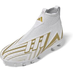 adidas Freak Spark 23 Football Shoe, White/White/Gold Metallic, 5 US Unisex Big Kid in Saudi Arabia