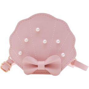 Little Girls Toddler Crossbody Purse,Cute Bow-Tied Pearl Crossbody Bag,Shell Bag,Princess Handbags in Saudi Arabia