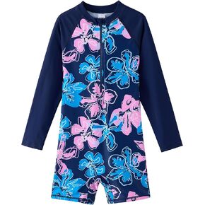 Girls Swimsuit Long Sleeve One Piece Swimsuits Girls Rash Guard Bathing Suit Kids Swimming Suit with UPF 50+ in Kuwait