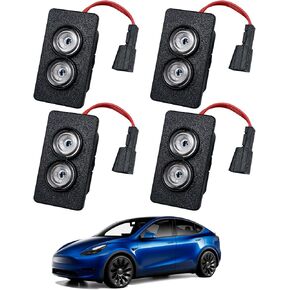أضواء جهاز عرض باب الحركة الديناميكية لطراز Tesla Y/3/S/X، 2025، ضوء بركة ليزر ثلاثي الأبعاد دوار مزدوج الصورة، مصباح شعار ترحيب متحرك فائق السطوع عالي الدقة (حرف) in Kuwait