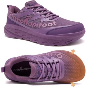 Women's Orthopedic Diabetic Wide Running Shoes: Comfortable Casual Arch Support Plantar Fasciitis Orthotic Sneakers, High Arch Swollen Work Tennis Sports Shoes for Foot and Heel Pain Relief in Kuwait