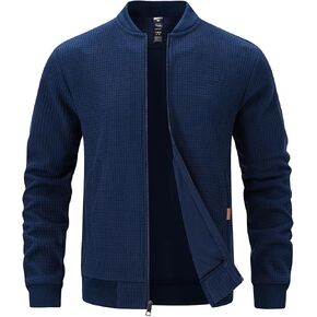 Yundobop Men's Lightweight Jacket Zip Up bomber Jacket Casual Stylish Sweatshirts with Zip Pocket in Kuwait