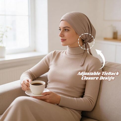 قطعتان من الحجاب النسائي، قبعة مسلمة تحت الحجاب، وشاح رأس إسلامي مضاد للانزلاق للنساء، قبعة داخلية تحت الوشاح، عمامة مع إغلاق خلفي in Saudi Arabia