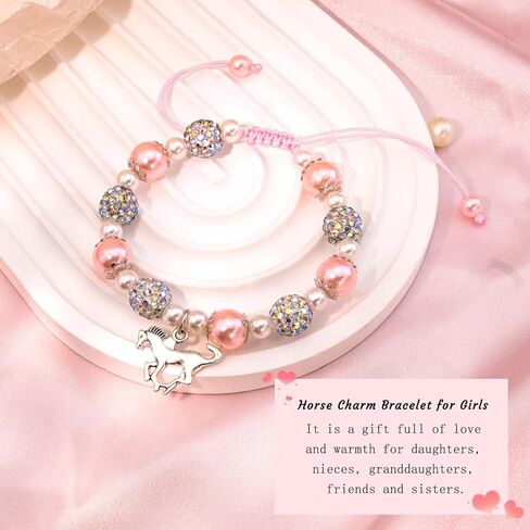 igvean الحصان سحر سوار الهدايا للفتيات، فريدة من نوعها الحصان تحت عنوان الهدايا لابنة حفيدة ابنة صديق أخت، أفكار هدية عيد ميلاد عيد الميلاد تخزين المواد in Kuwait