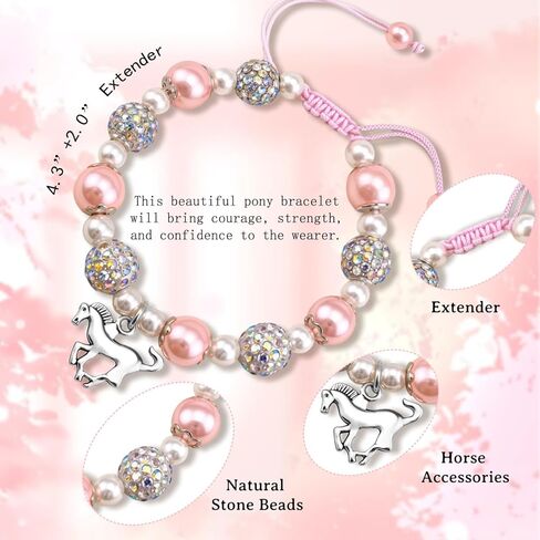 igvean الحصان سحر سوار الهدايا للفتيات، فريدة من نوعها الحصان تحت عنوان الهدايا لابنة حفيدة ابنة صديق أخت، أفكار هدية عيد ميلاد عيد الميلاد تخزين المواد in Kuwait