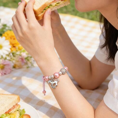 igvean الحصان سحر سوار الهدايا للفتيات، فريدة من نوعها الحصان تحت عنوان الهدايا لابنة حفيدة ابنة صديق أخت، أفكار هدية عيد ميلاد عيد الميلاد تخزين المواد in Kuwait