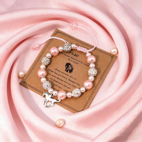 igvean الحصان سحر سوار الهدايا للفتيات، فريدة من نوعها الحصان تحت عنوان الهدايا لابنة حفيدة ابنة صديق أخت، أفكار هدية عيد ميلاد عيد الميلاد تخزين المواد in Kuwait