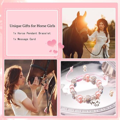 igvean الحصان سحر سوار الهدايا للفتيات، فريدة من نوعها الحصان تحت عنوان الهدايا لابنة حفيدة ابنة صديق أخت، أفكار هدية عيد ميلاد عيد الميلاد تخزين المواد in Kuwait