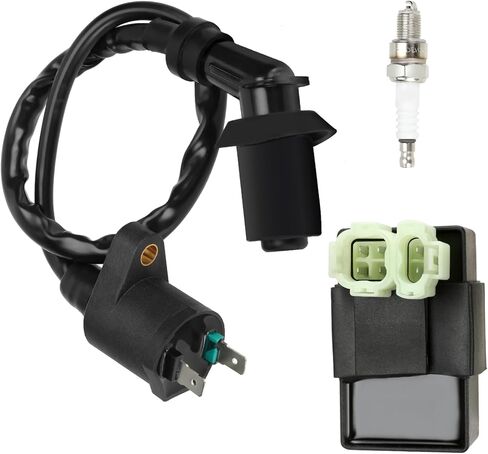 HIAORS GY6 Ignition Coil & 6 Pin AC CDI Box Compatible with 50cc 125cc 150cc TaoTao Chinese Scooter ATM50 Thunder 50 VIP50 Roketa Jonway Kymco 4-Stroke Moped ATV Quad 4 Wheeler Go Kart Parts in Saudi Arabia