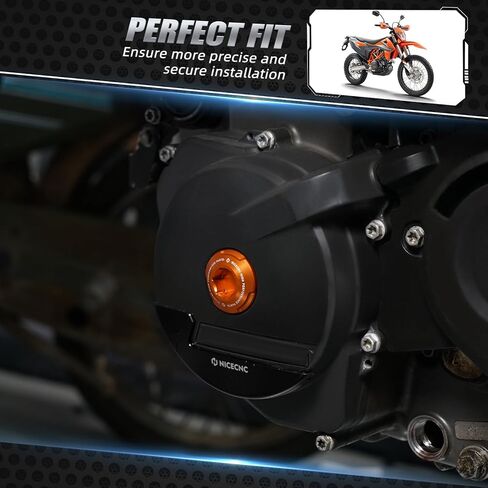 NICECNC Orange Generator Cover Threaded Plug Ignition Cover Screw Cap Compatible with 690 Enduro/R 2008-2023, 790/890 Adventure/R 2019-2023, 950 Adventure/S 2003-2006, See Fitment in Saudi Arabia