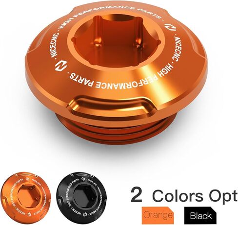 NICECNC Orange Generator Cover Threaded Plug Ignition Cover Screw Cap Compatible with 690 Enduro/R 2008-2023, 790/890 Adventure/R 2019-2023, 950 Adventure/S 2003-2006, See Fitment in Saudi Arabia
