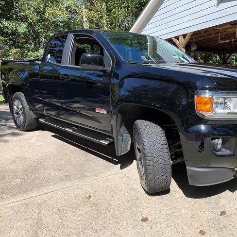 لوحات تشغيل مقاس 6 بوصات متوافقة مع 2015-2026 Chevy Colorado/Gmc Canyon Extended Cab Double Cab، لوحات تشغيل كولورادو Nerf Bars Side Steps Rock Slides مصنوعة من الفولاذ الكربوني. in Kuwait